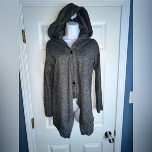 Lucy Women’s X Small Heathered Gray Knit Cardigan Sweater XS Hoodie Jacket XS
